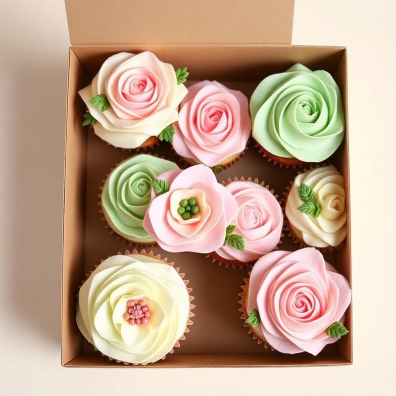Floral Cupcake Box